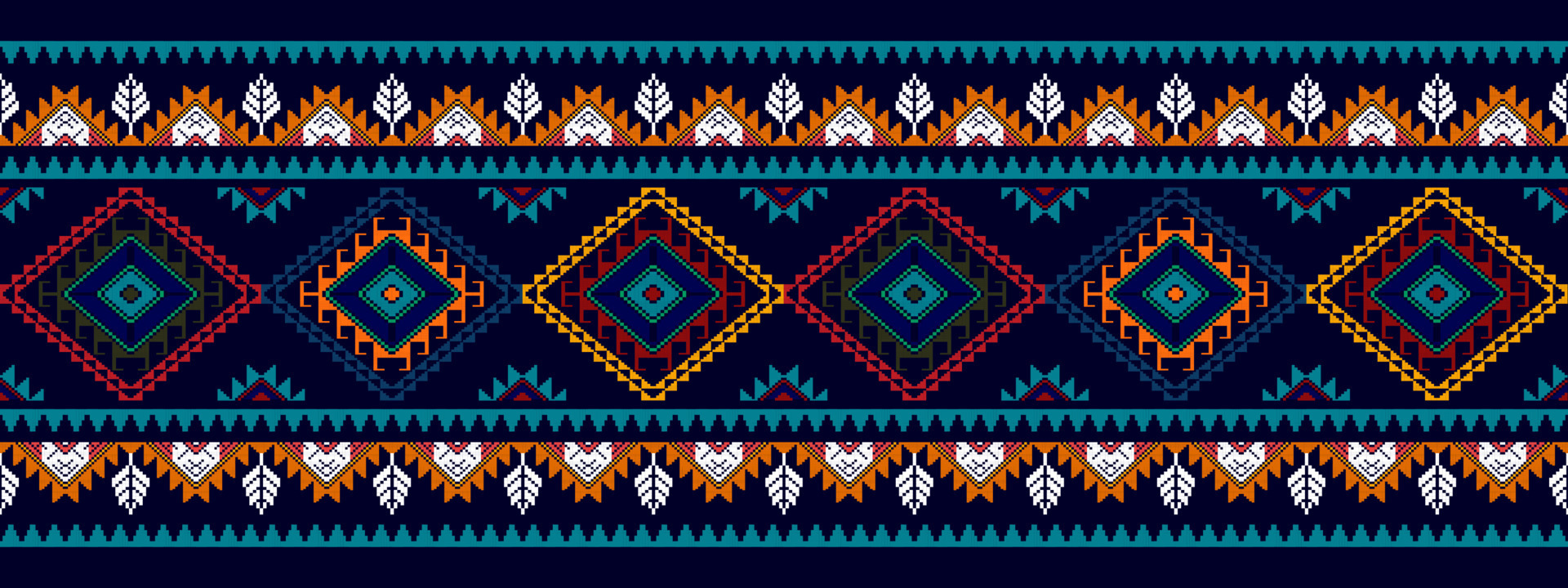 Ikat ethnic seamless pattern design. Aztec fabric carpet mandala ...