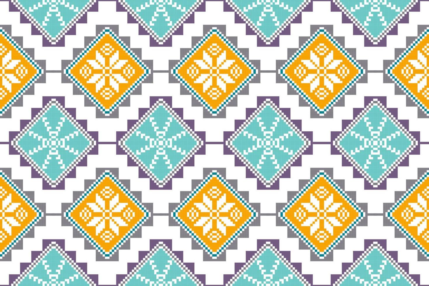 diseño de patrones sin fisuras étnicos ikat. alfombra de tela azteca adornos de mandala decoraciones textiles papel tapiz. fondo de vector de bordado tradicional de pavo étnico nativo boho tribal