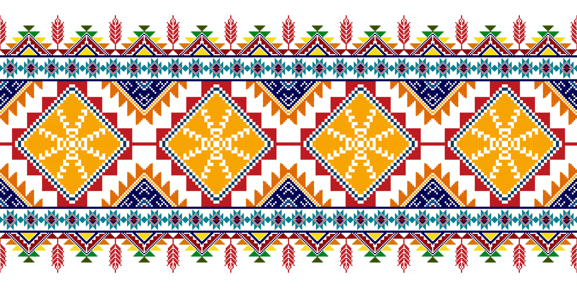 Ikat ethnic seamless pattern design. Aztec fabric carpet mandala ...