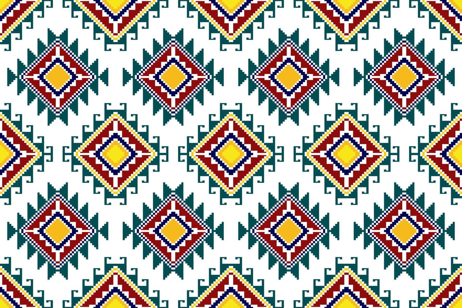 Ikat abstract geometric ethnic textile seamless pattern design. Aztec fabric carpet mandala ornaments textile decorations wallpaper. Tribal boho native turkey textile traditional embroidery vector. vector