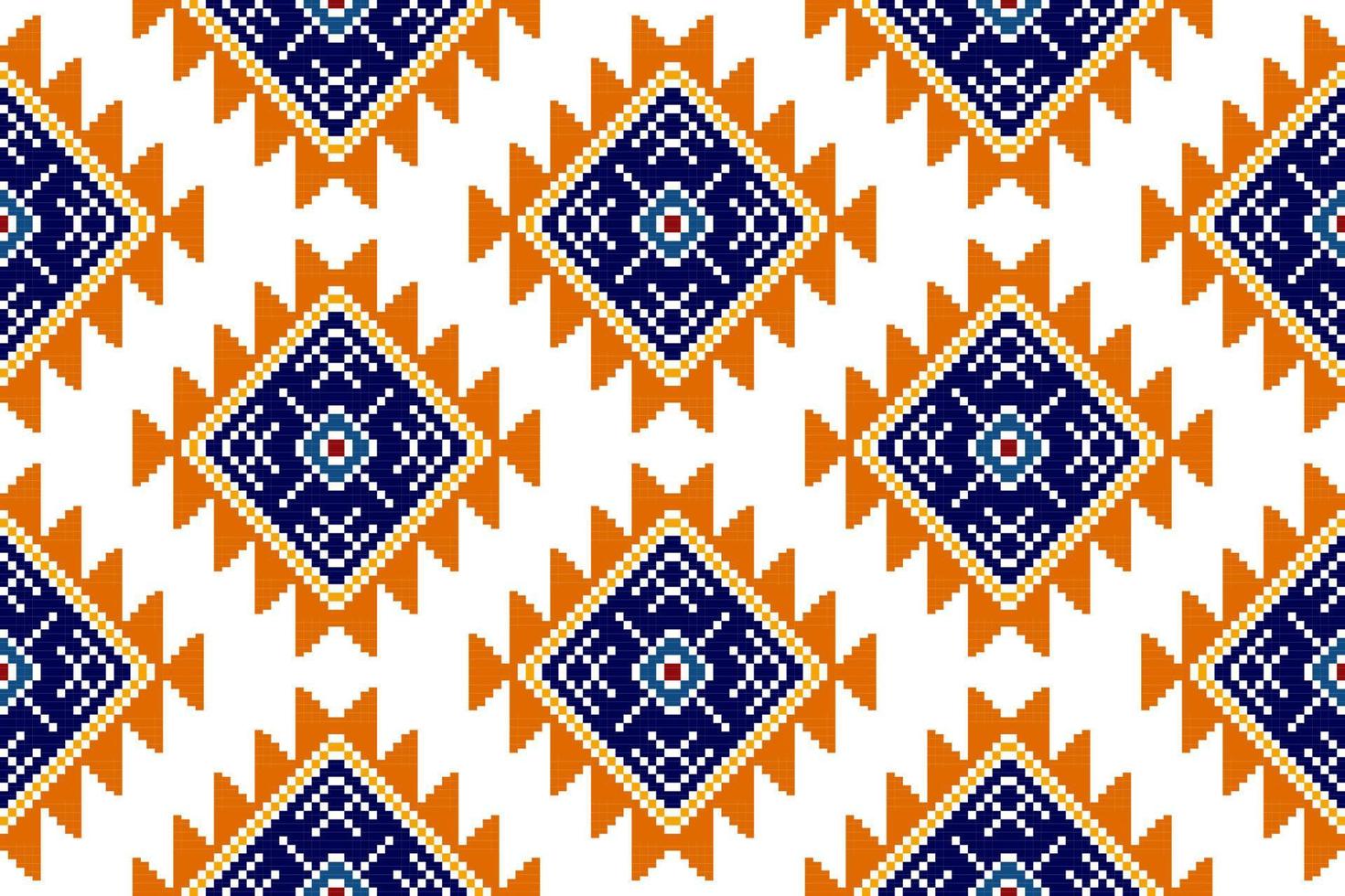 diseño de patrones sin fisuras étnicos ikat. alfombra de tela azteca adornos de mandala decoraciones textiles papel tapiz. fondo de vector de bordado tradicional de pavo étnico nativo boho tribal