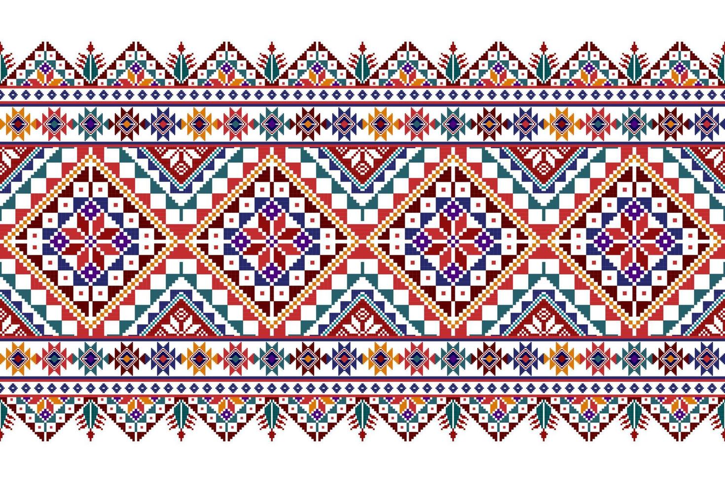 Tartreez Palestinian abstract geometric ethnic textile pattern design. Aztec fabric carpet mandala ornaments textile decorations wallpaper. Tribal boho native seamless textile traditional embroidery vector