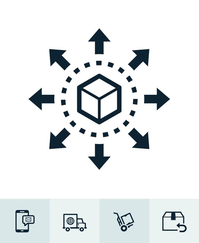 E-Commerce and online shopping icons with White Background vector