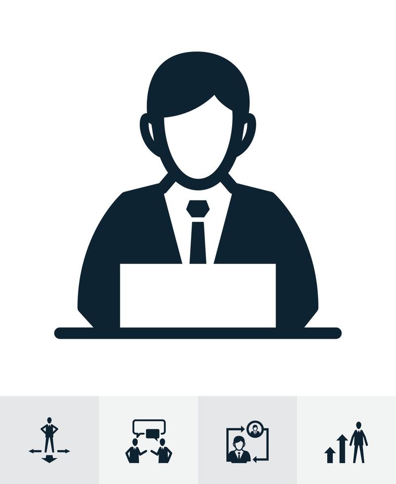 Management and Human resource icons with White Background vector
