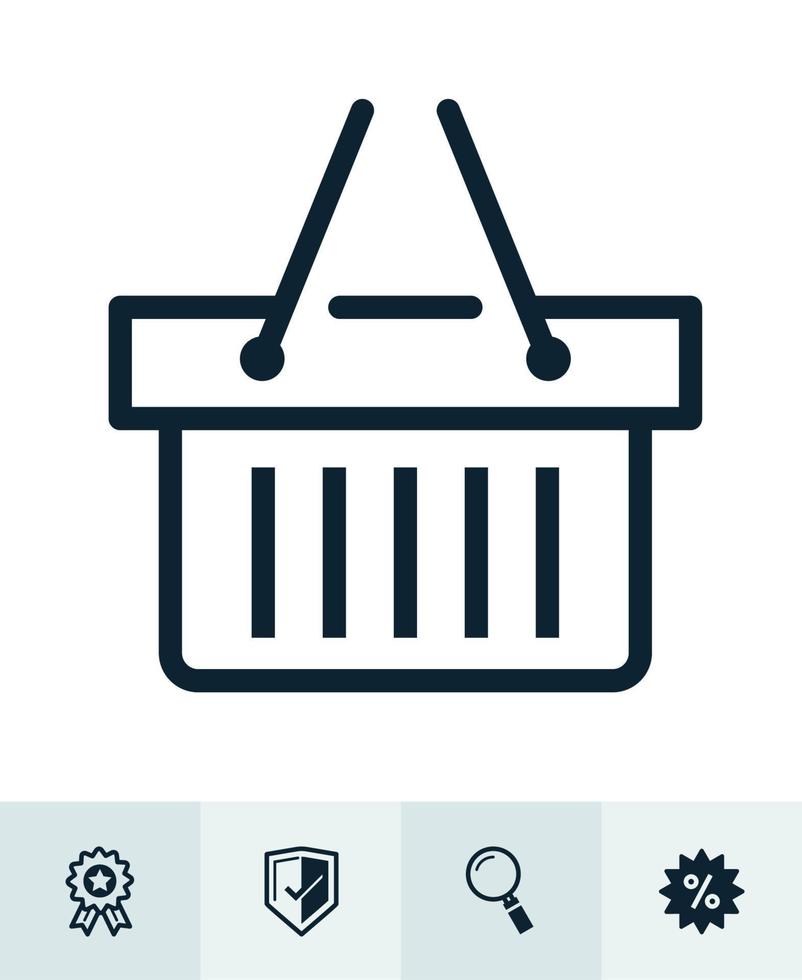 E-Commerce and online shopping icons with White Background vector
