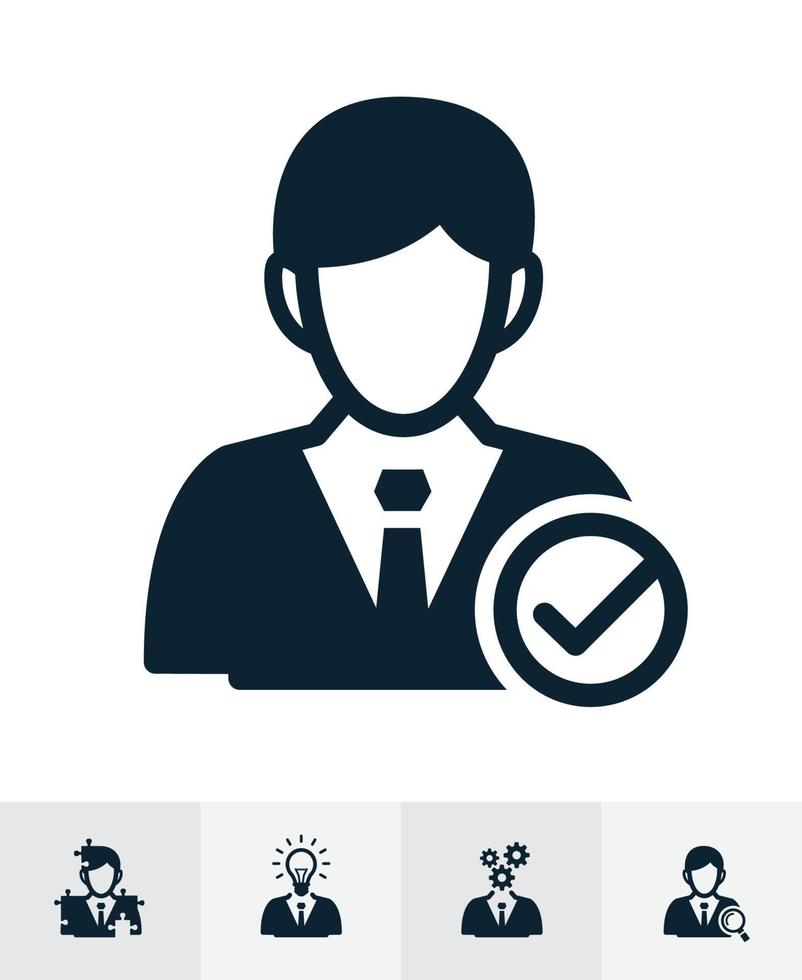 Management and Human resource icons with White Background vector