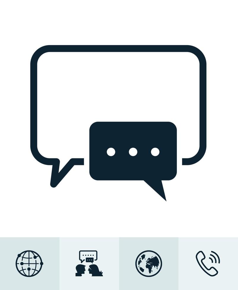 iconos de comunicación con fondo blanco vector