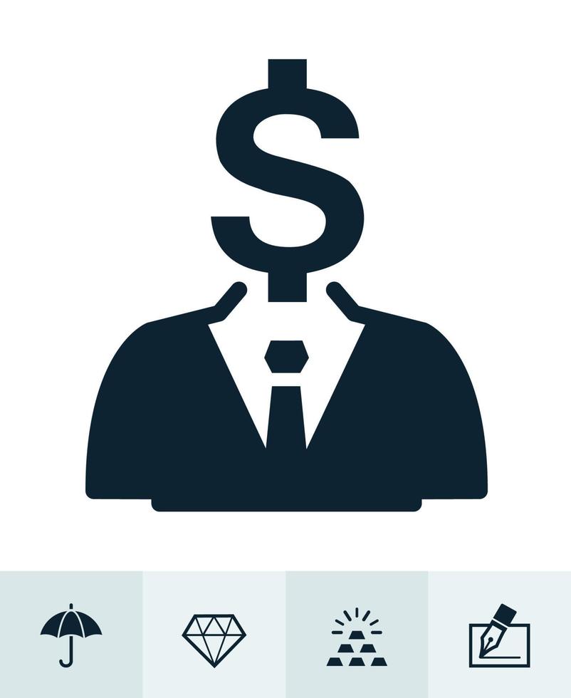 Finance icons with White Background vector