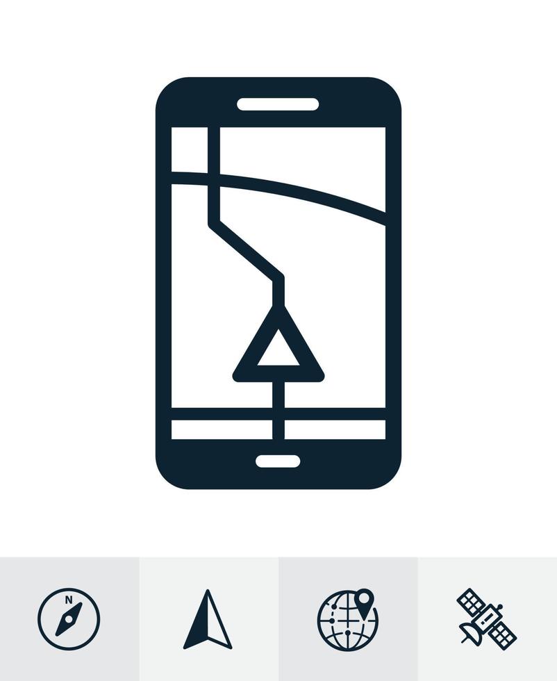 Map and location icons with White Background vector