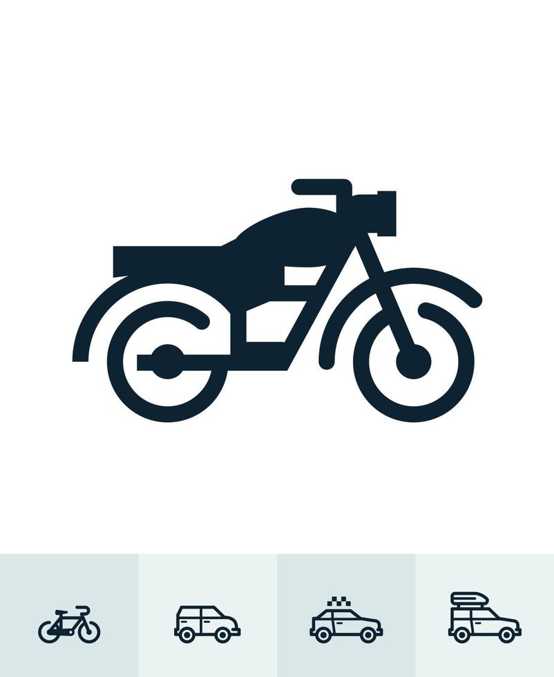 Transportation and Vehicles Icons with White Background vector