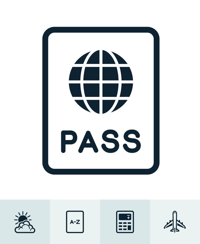 Travel and Vacation Icons with White Background vector