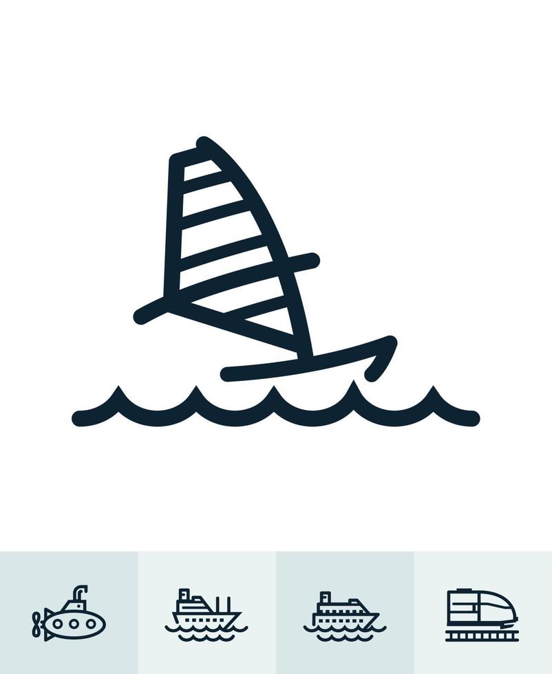 Transportation and Vehicles Icons with White Background vector