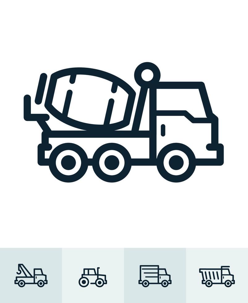 iconos de transporte y vehículos con fondo blanco vector