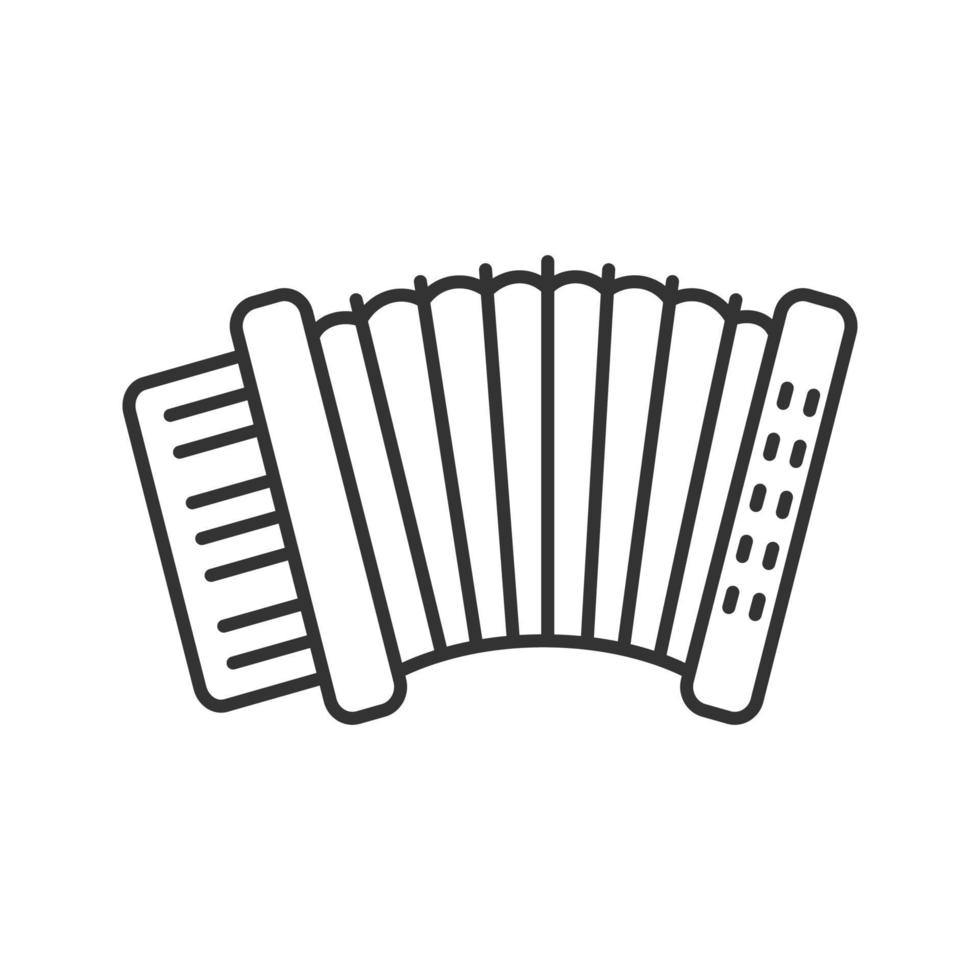 Accordion linear icon. Thin line illustration. Contour symbol. Vector isolated outline drawing