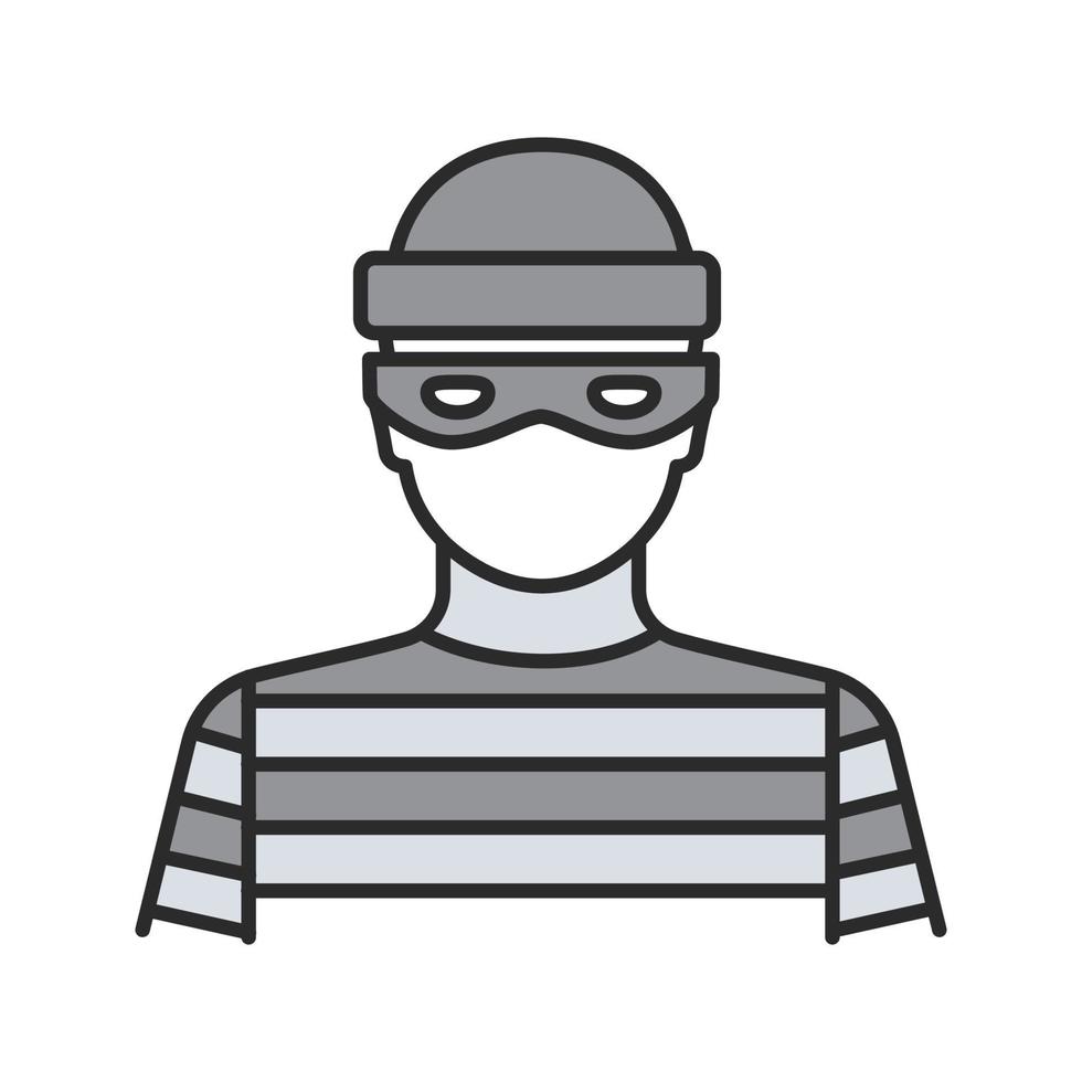 Robber color icon. Thief. Housebreaker. Isolated vector illustration