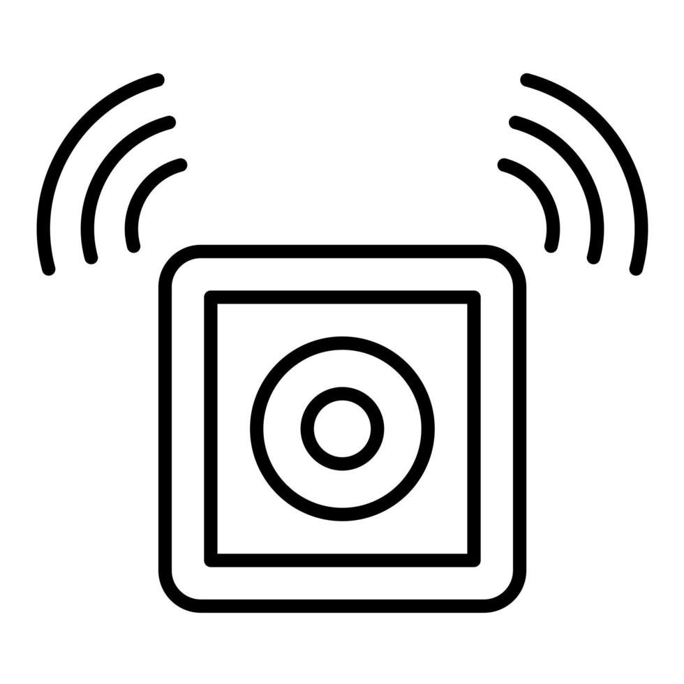 Emergency Button Line Icon vector
