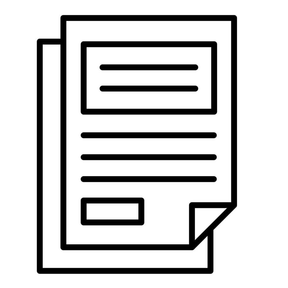 Files Line Icon vector