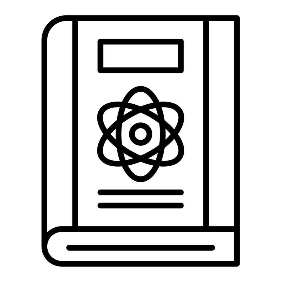 Physics Book Line Icon vector