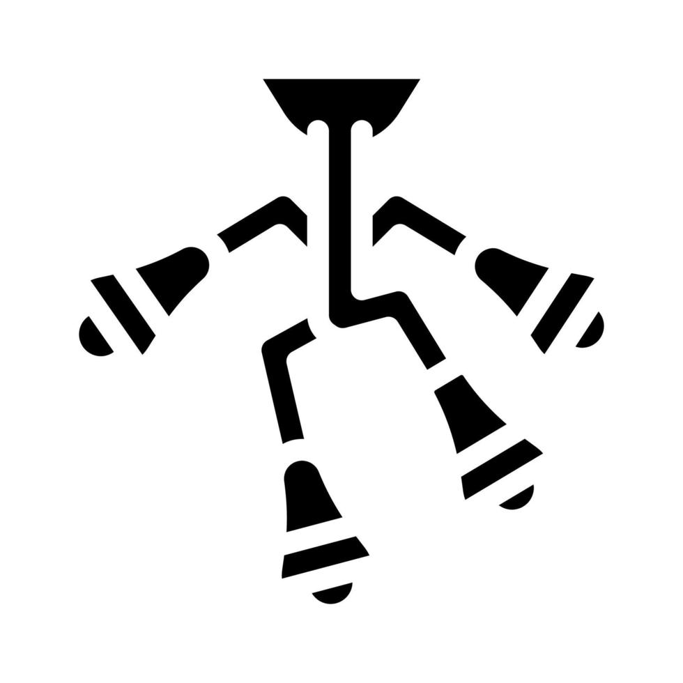 design chandelier glyph icon vector illustration