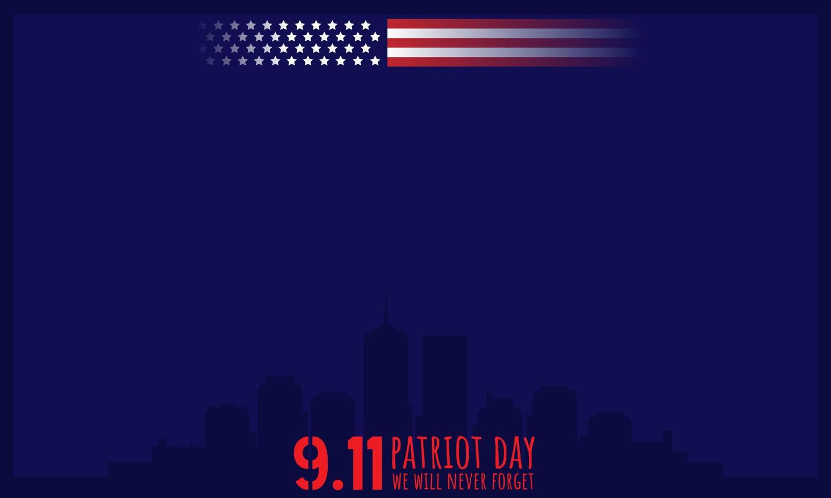 Patriot Day Background and Copy Space Area. Suitable for Patriot Day Events vector