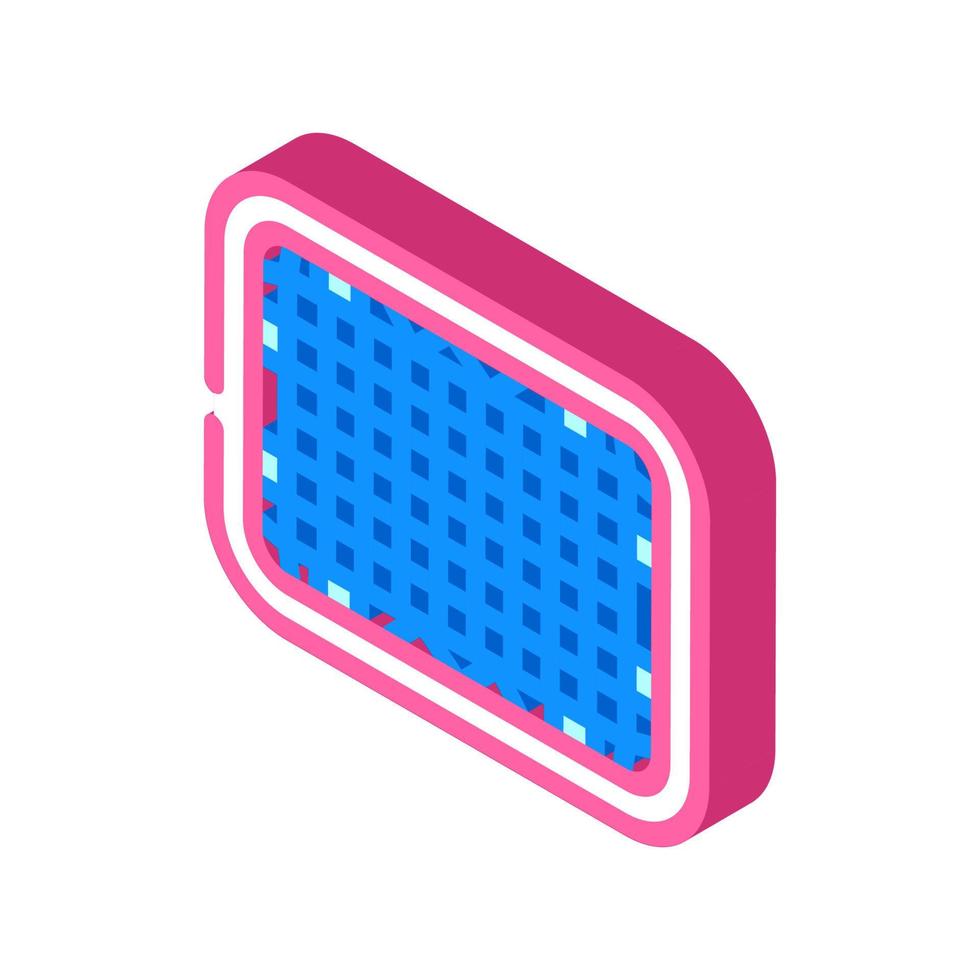 grid cricket accessory isometric icon vector illustration