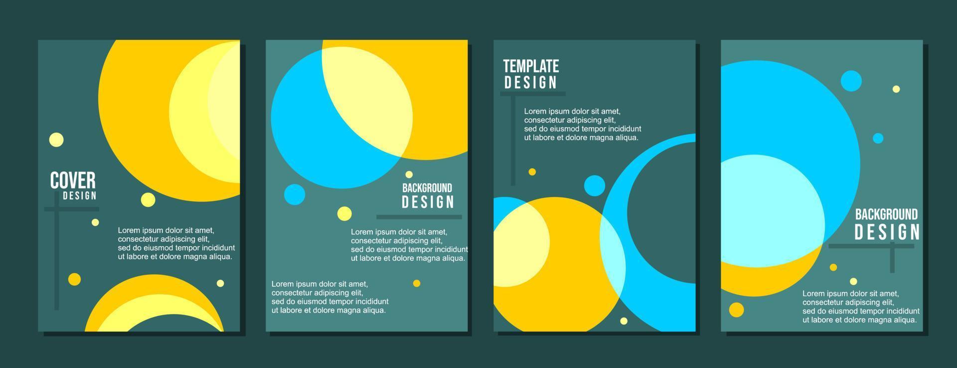 abstract trendy cover set for business. simple and dynamic geometric background. for book, report, brochure design vector