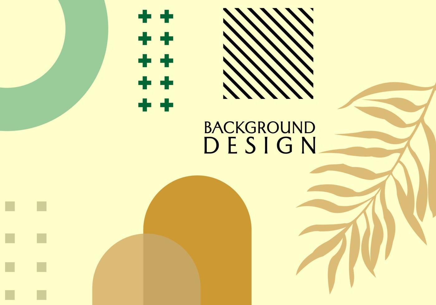 geometry vector design. aesthetic background in pastel colors with palm leaf ornaments. for cover design, website, banner