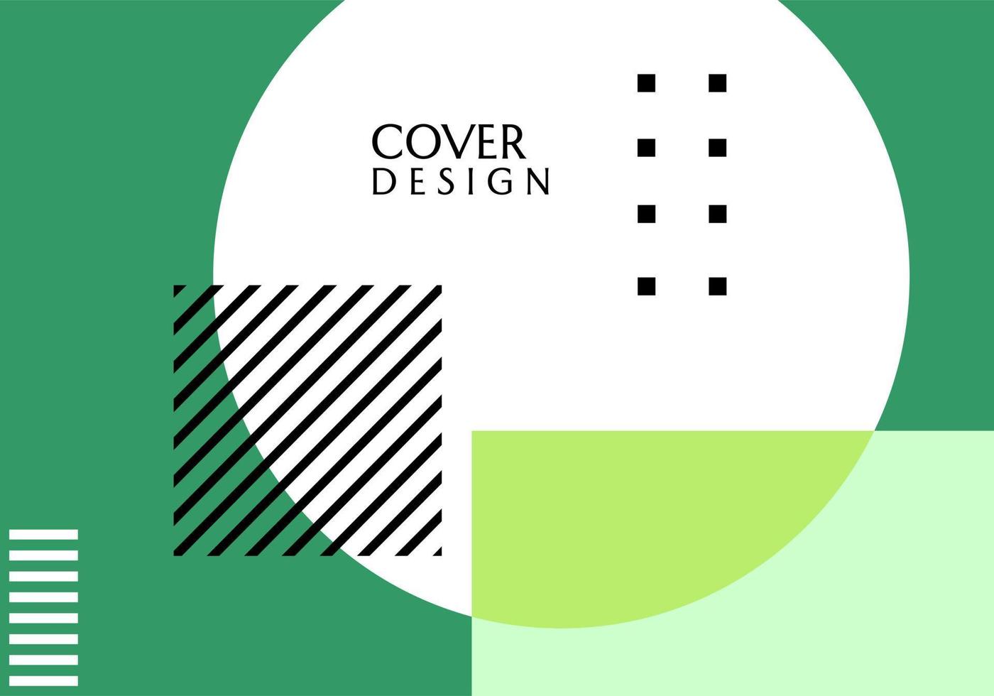 minimal cover design and trendy geometry. green abstract background. book cover, website, presentation vector