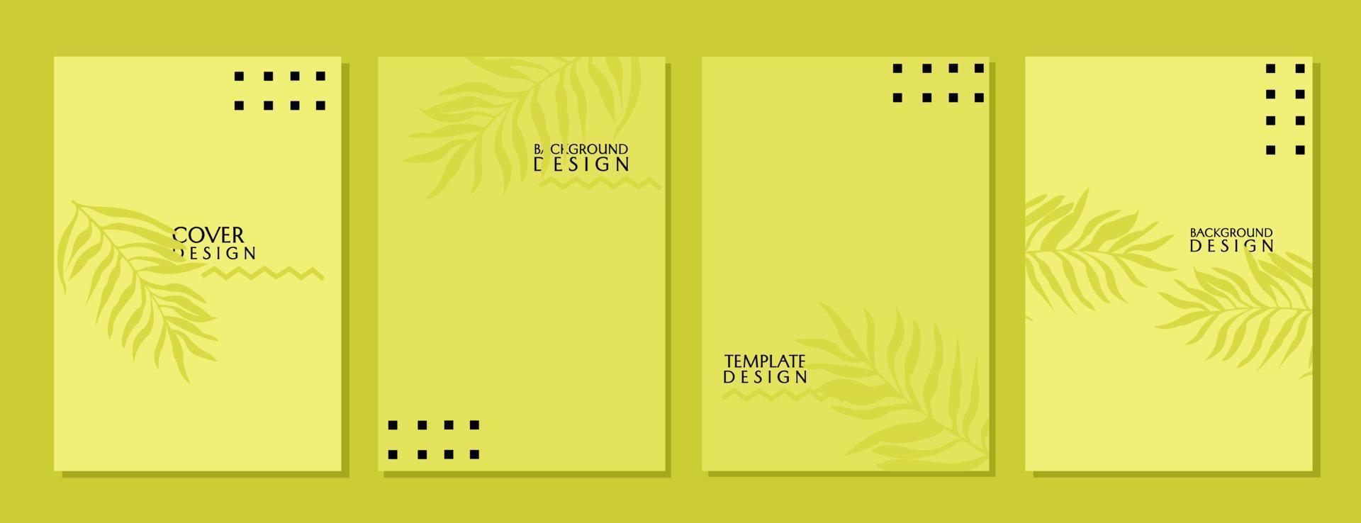 set of abstract trendy cover vector designs. green natural theme background. for book cover templates