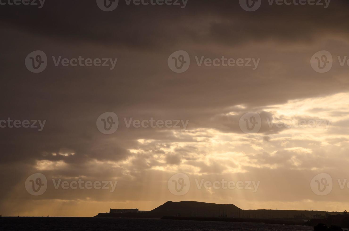 Colored Clouds at Sunset photo