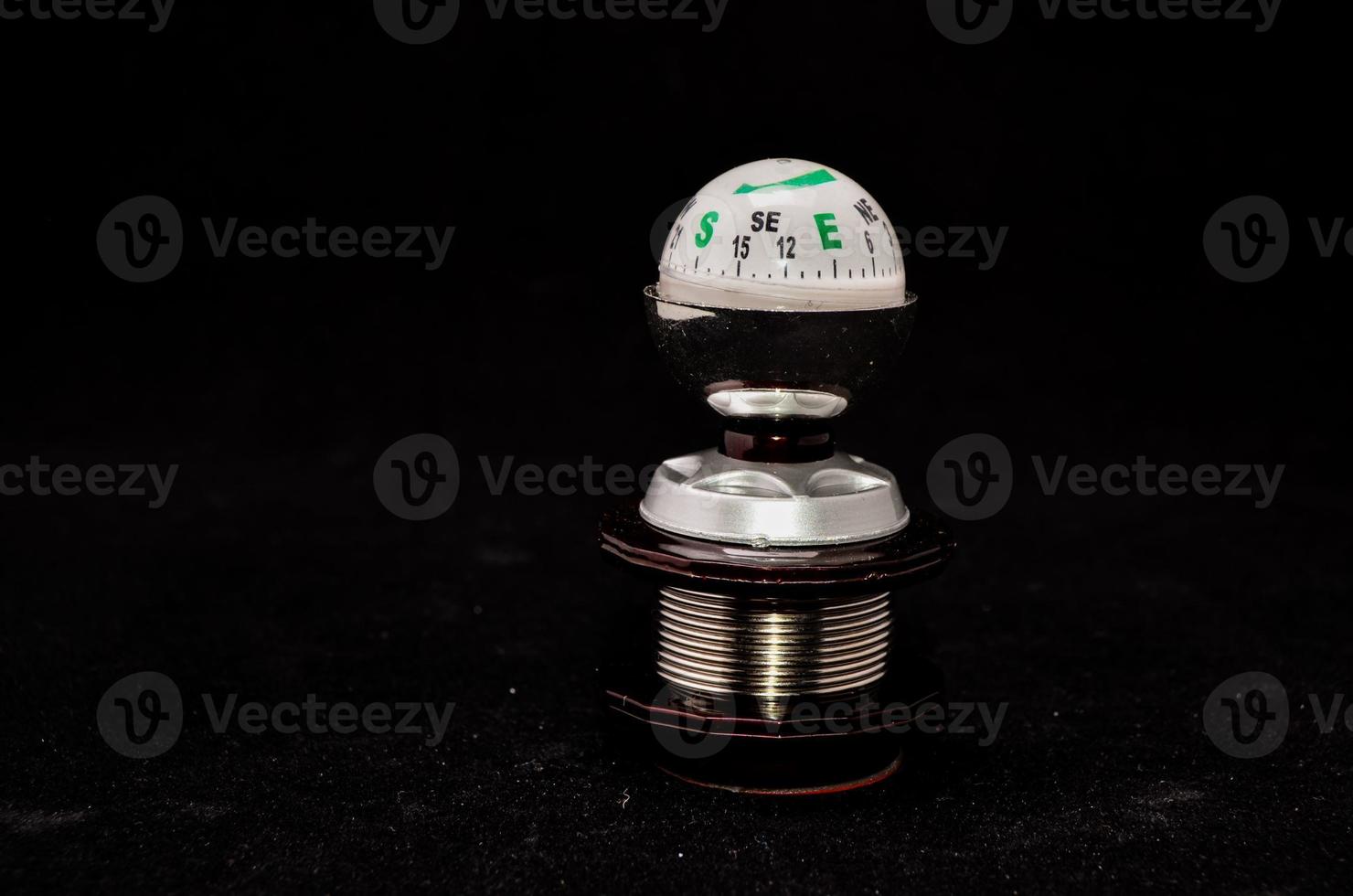 Vintage Compass on black photo
