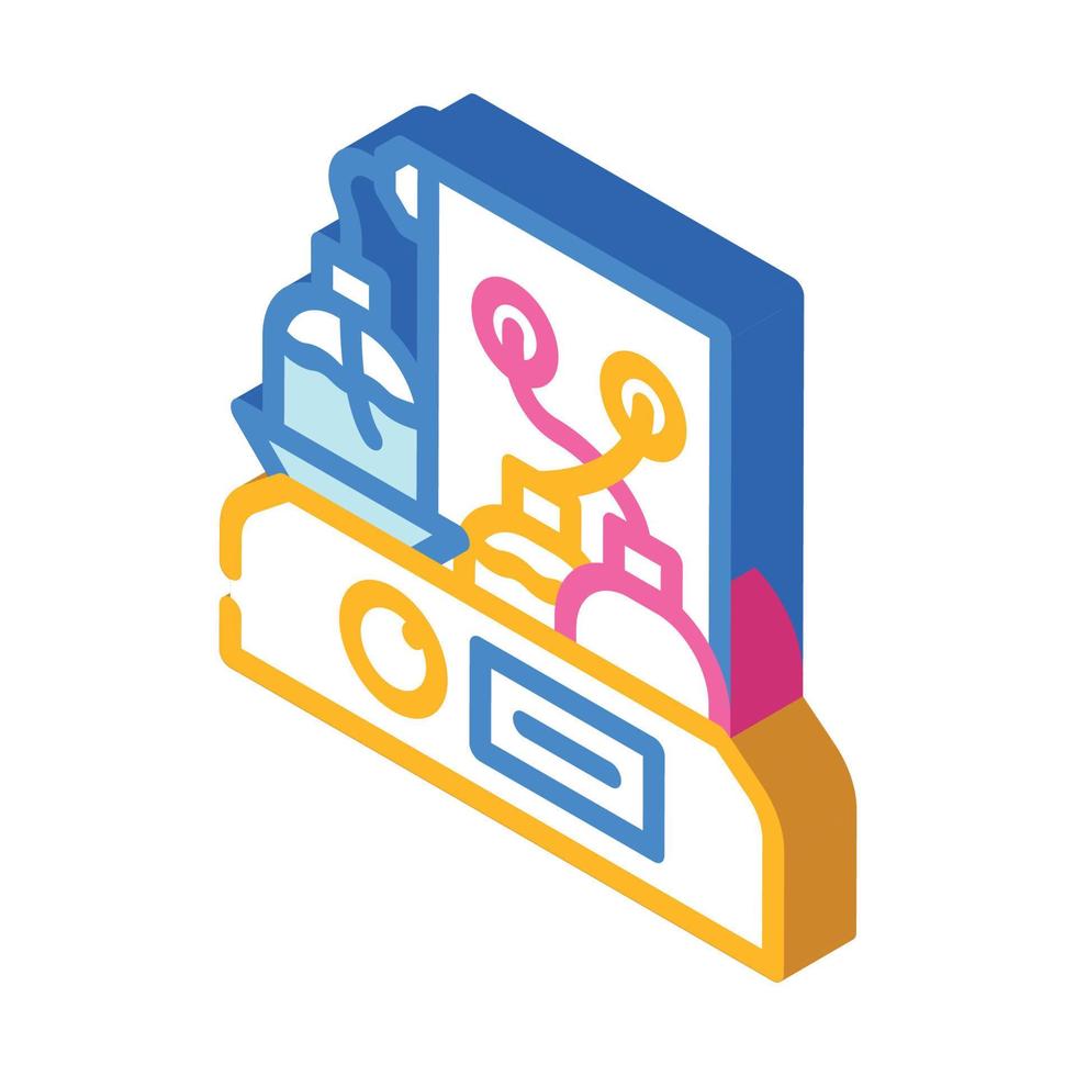 chromatograph electronic tool isometric icon vector illustration