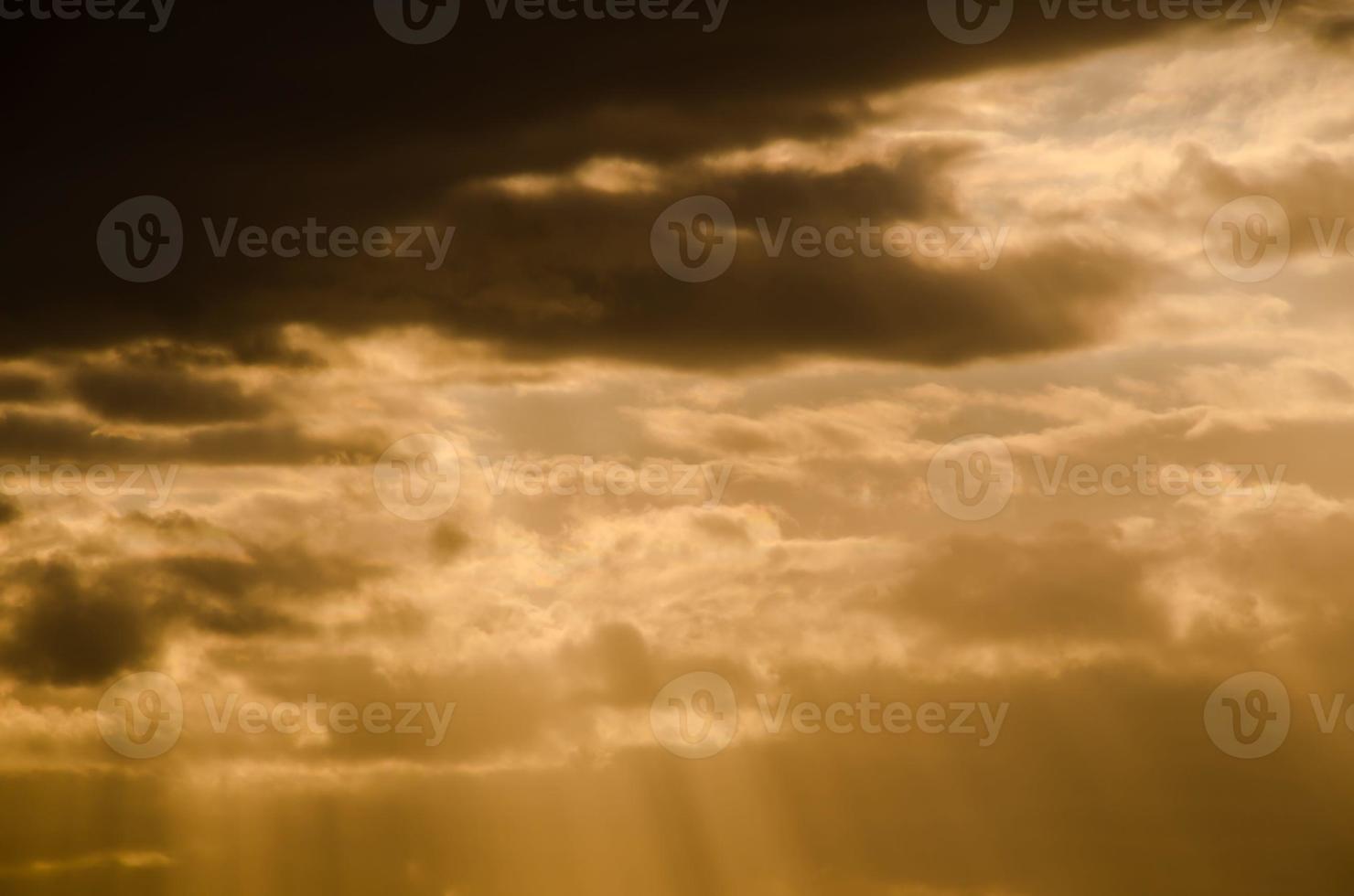 Colored Clouds at Sunset photo