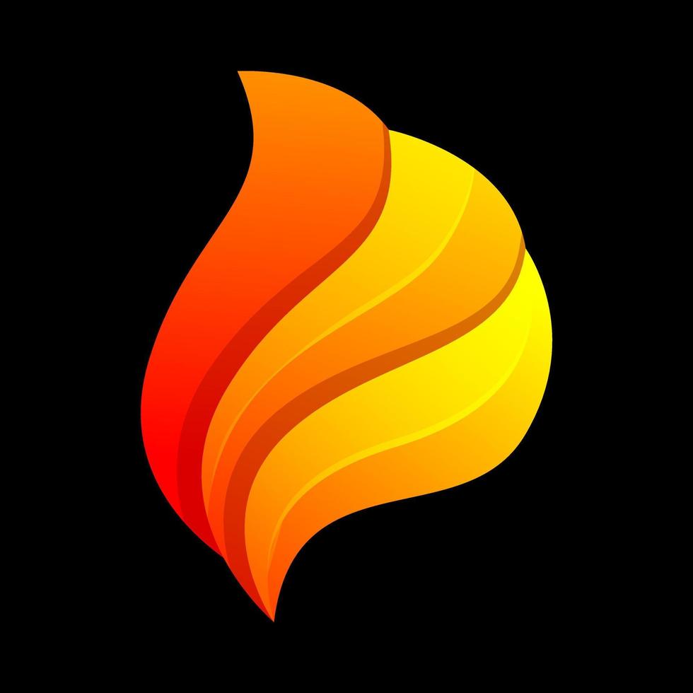 flame  colorful logo design vector