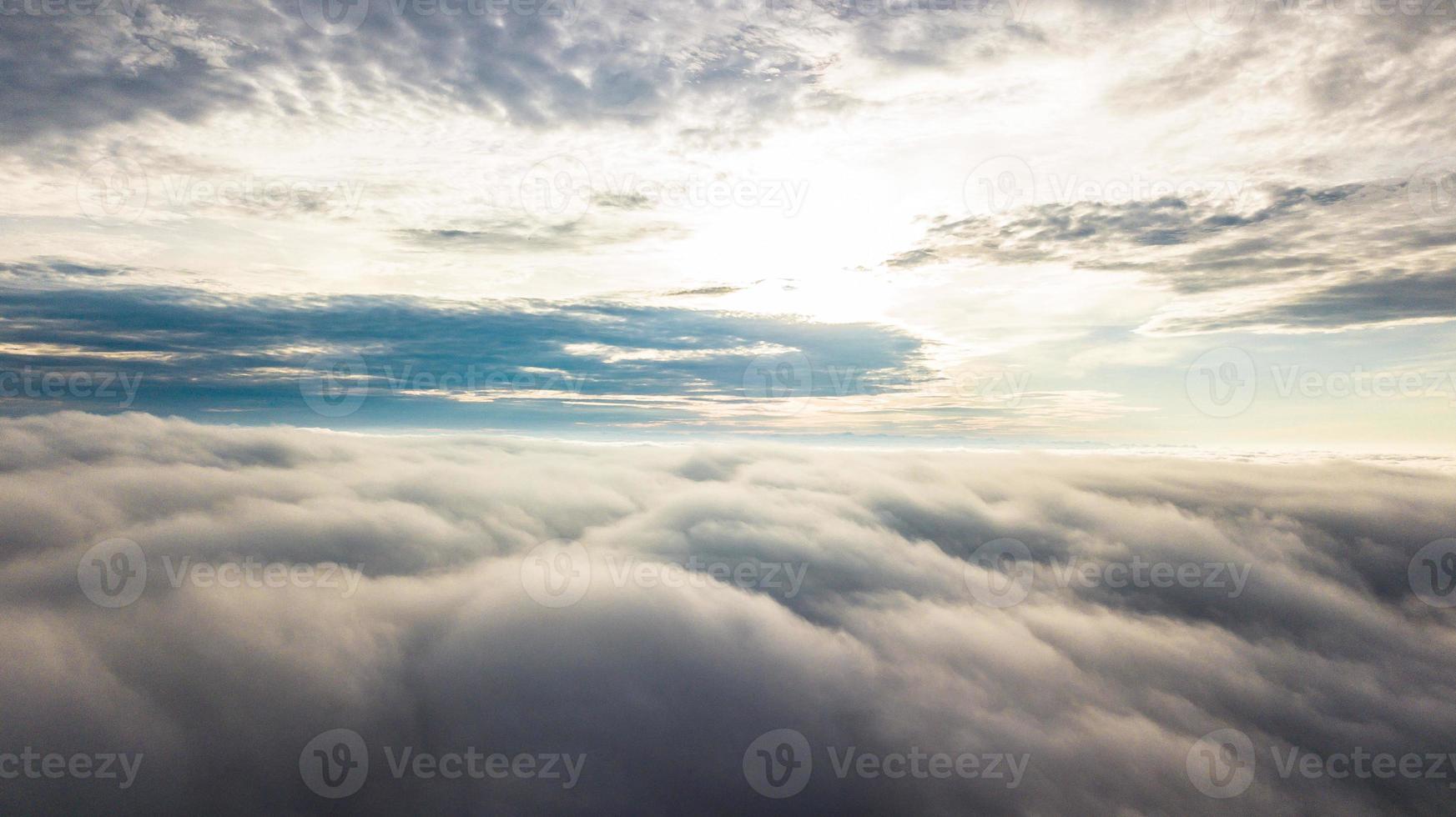 Morning Mist with Mountain ,Sunrise and sea of mis photo