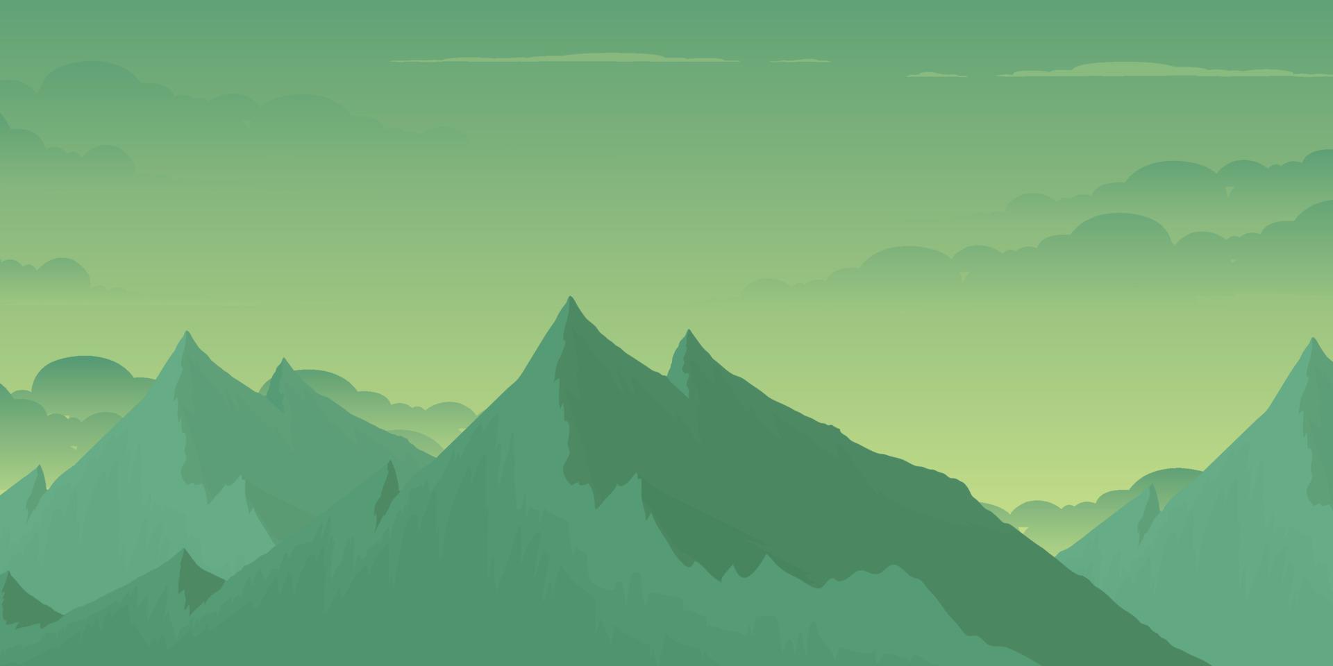 Mountain landscape in the morning. vector