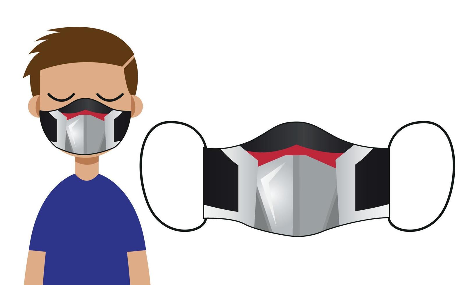 Kids masks with robot face vector