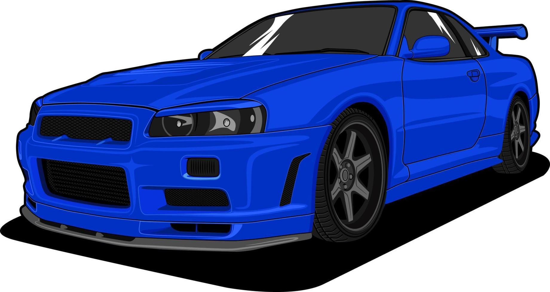 Perspective view car vector illustration for conceptual design