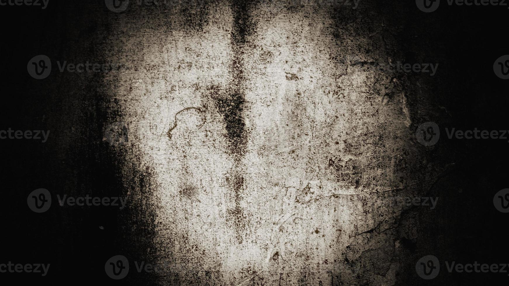 Dark scary background. Dark black concrete wall, scary halloween background cement texture photo