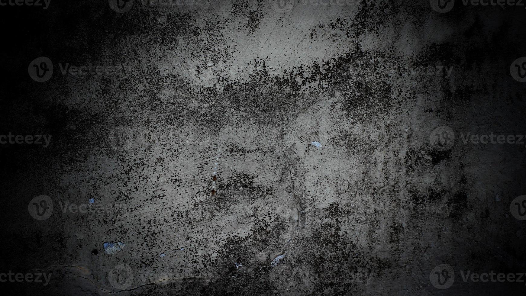 Dark scary background. Dark black concrete wall, scary halloween background cement texture photo