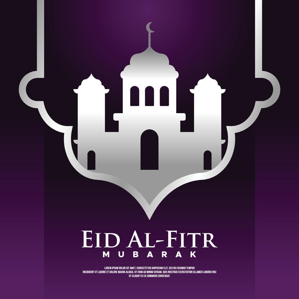 fondo de diseño de eid al fitr para el momento de saludo vector