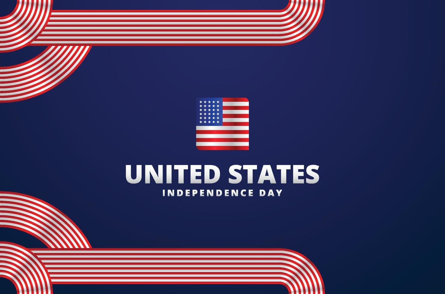 dia de la independencia de estados unidos vector