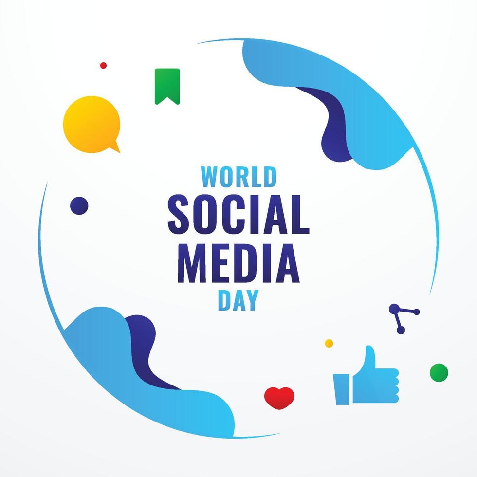 World Social Media Day vector