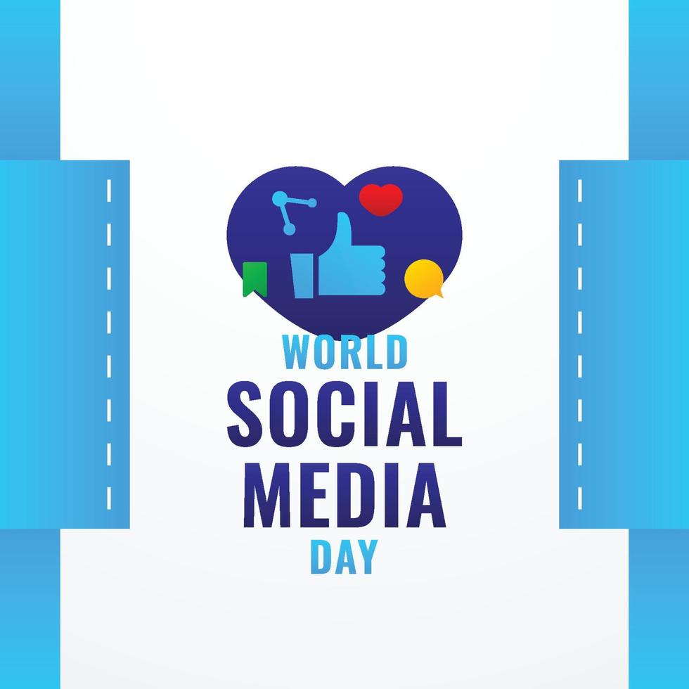 World Social Media Day vector