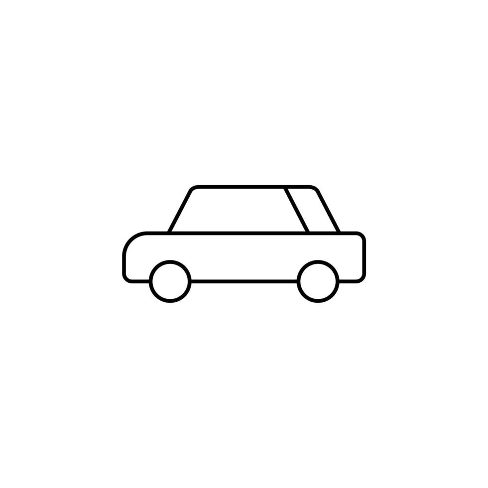 Car, Automobile, Transportation Thin Line Icon Vector Illustration Logo Template. Suitable For Many Purposes.