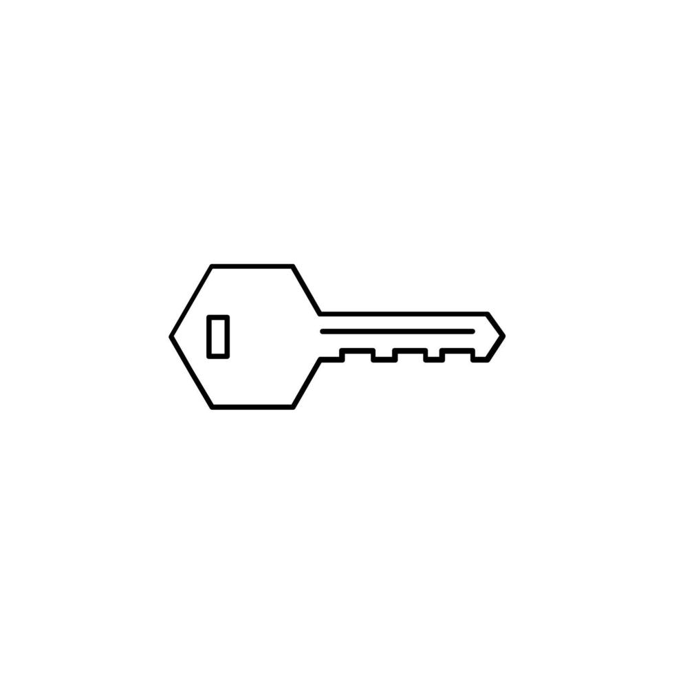 Key Thin Line Icon Vector Illustration Logo Template. Suitable For Many Purposes.