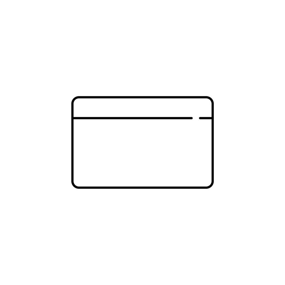 Credit Card, Payment Thin Line Icon Vector Illustration Logo Template. Suitable For Many Purposes.