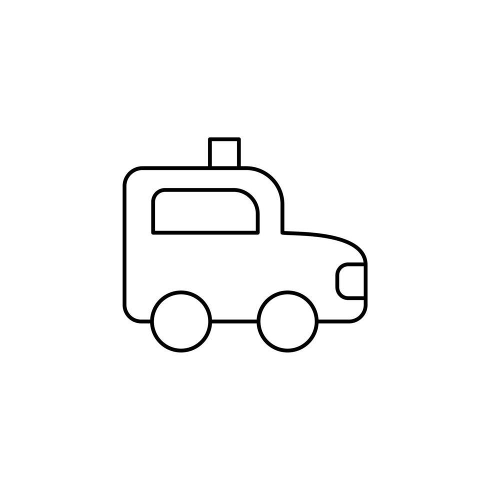 Cab, Taxi, Travel, Transportation Thin Line Icon Vector Illustration Logo Template. Suitable For Many Purposes.