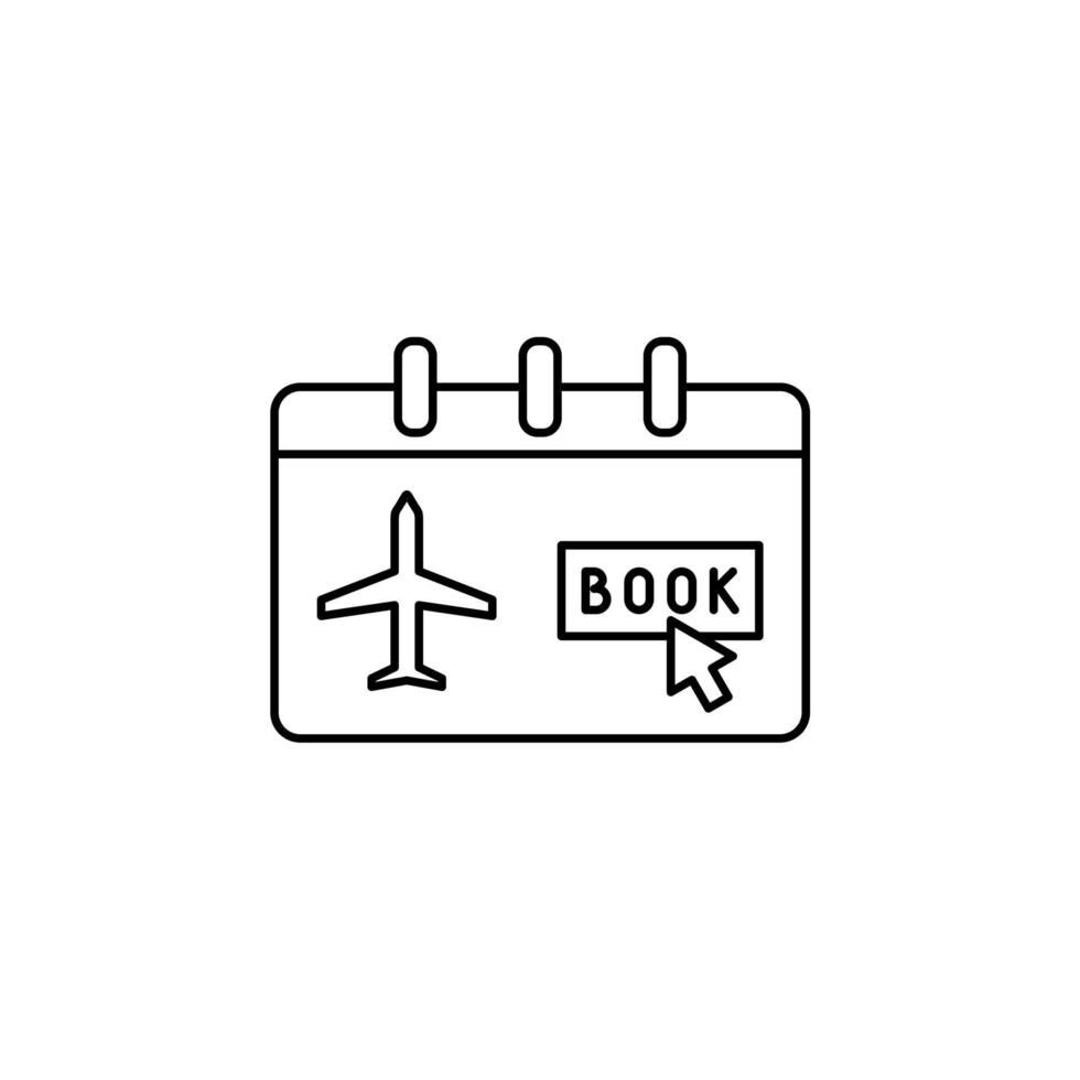 Booking, Ticket, Order Thin Line Icon Vector Illustration Logo Template. Suitable For Many Purposes.
