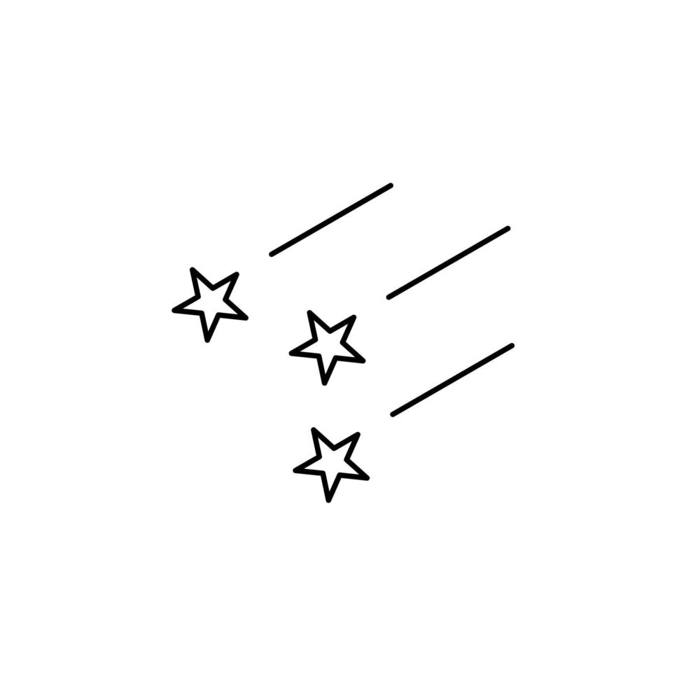 Stars, Night Thin Line Icon Vector Illustration Logo Template. Suitable For Many Purposes.